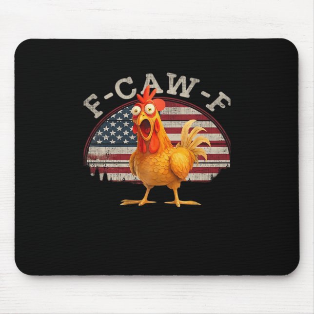 F-Caw-F Chicken Classic Minimal Clean Mouse Pad (Front)