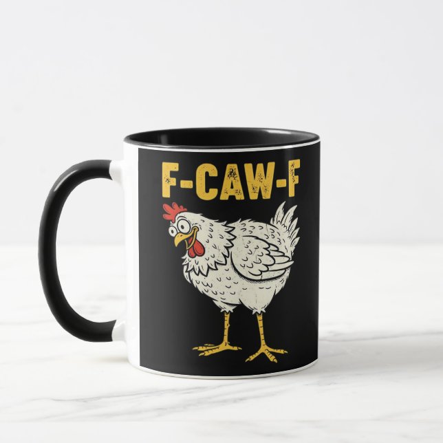 F-Caw-F Chicken Classic Retro Cool Mug (Left)