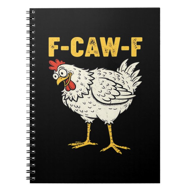F-Caw-F Chicken Classic Retro Cool Notebook (Front)