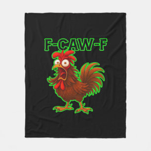 F-Caw-F Chicken Classic Retro Graphic Fleece Blanket