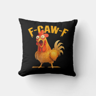 F-Caw-F Chicken Classic Retro Style Cushion