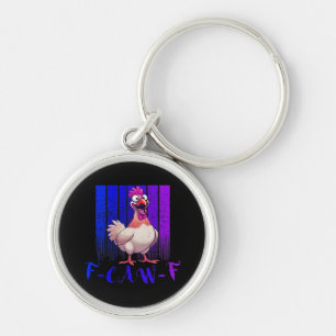 F-Caw-F Chicken Classic Simple Clean Key Ring