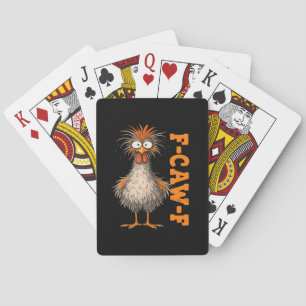 F-Caw-F-Chicken Eagerlys Colorful Funny Rooster Me Playing Cards