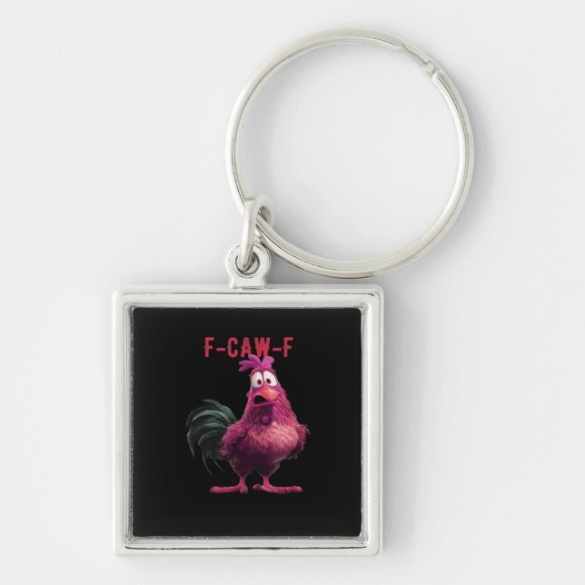 F-Caw-F-Chicken Essential Aesthetic Unique Key Ring (Front)