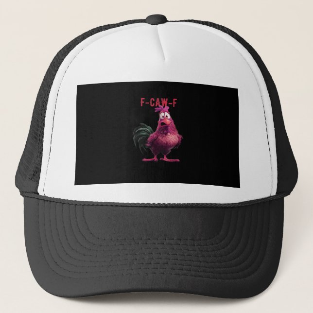 F-Caw-F-Chicken Essential Aesthetic Unique Trucker Hat (Front)