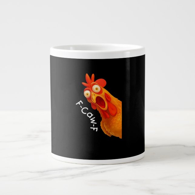 F-Caw-F Chicken Essential Classic Retro Large Coffee Mug (Front)