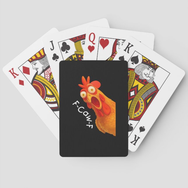 F-Caw-F Chicken Essential Classic Retro Playing Cards (Back)