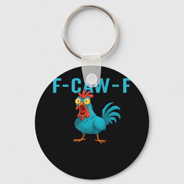 F-Caw-F-Chicken Essential Classic Style Key Ring (Front)