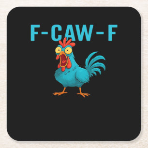 F-Caw-F-Chicken Essential Classic Style Square Paper Coaster