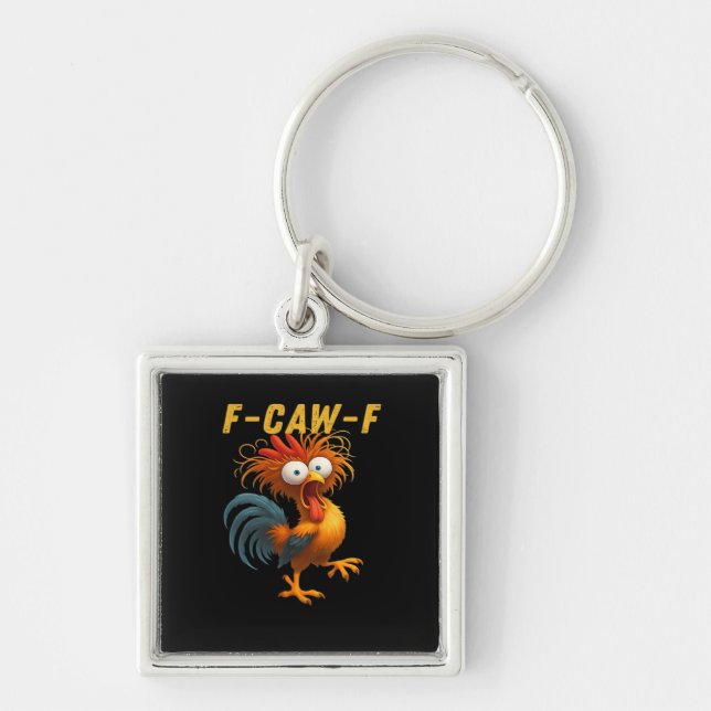 F-Caw-F Chicken Essential Funny Design Key Ring (Front)