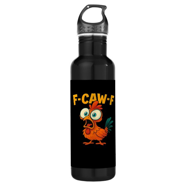 F-Caw-F Chicken Essential Funny Trendy 710 Ml Water Bottle (Front)