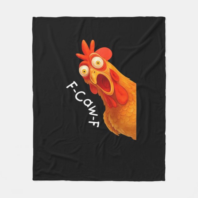 F-Caw-F Chicken Essential Minimal Clean Fleece Blanket (Front)