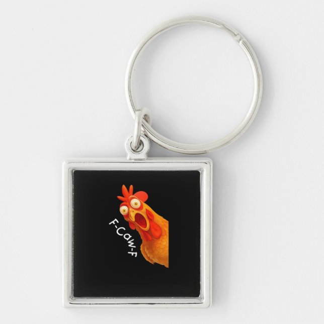 F-Caw-F Chicken Essential Minimal Clean Key Ring (Front)