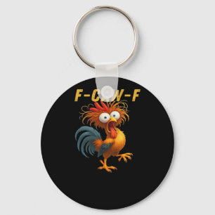 F-Caw-F-Chicken Essential Retro Classic Key Ring
