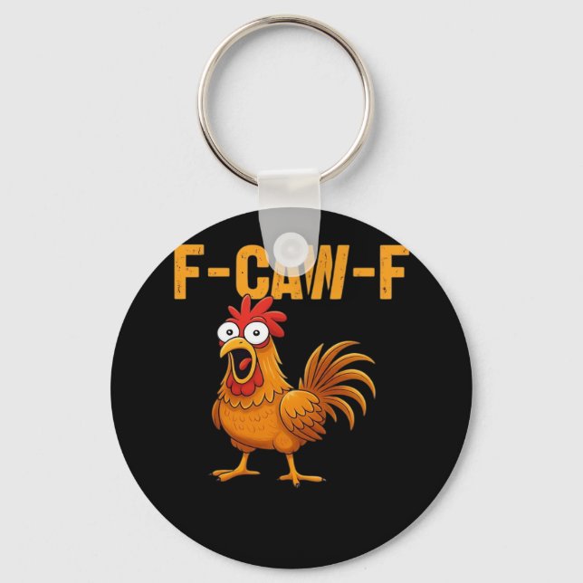 F-Caw-F-Chicken Essential Simple Design Key Ring (Front)