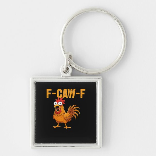 F-Caw-F-Chicken Essential Simple Design Key Ring (Front)