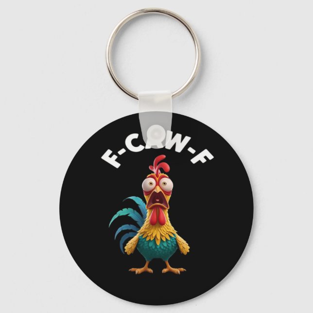 F-Caw-F Chicken F-Caw-F Chicken Classic Cool Uniqu Key Ring (Front)