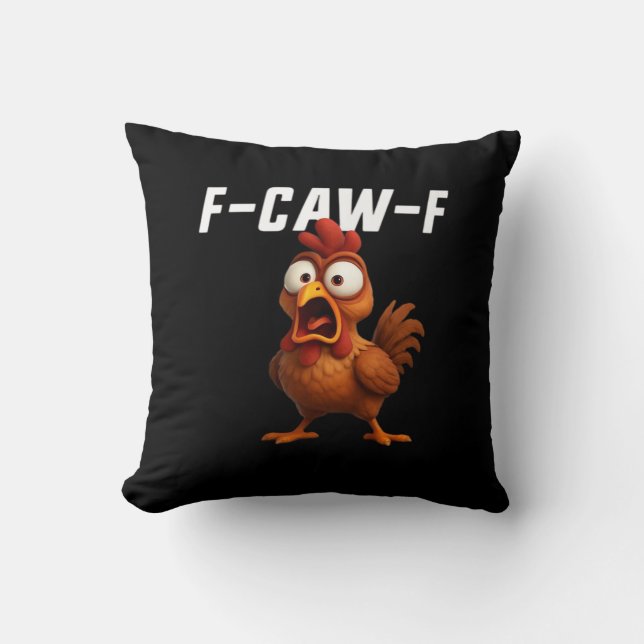 F-Caw-F Chicken Funny Chicken F-Caw-F Gear Cool Un Cushion (Front)
