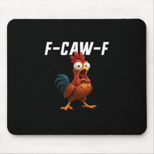 F-Caw-F Chicken Funny Chicken F-Caw-F Gear Retro C Mouse Pad