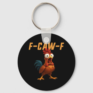 F-Caw-F Chicken Funny Chicken F-Caw-F Gear Retro G Key Ring