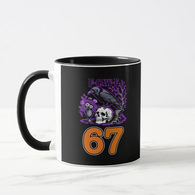F-Caw-F Chicken Halloween Classic Funny Trendy Mug (Left)
