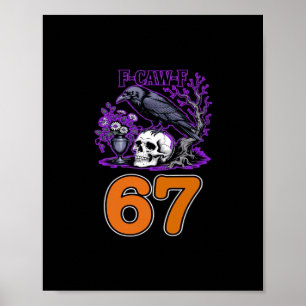 F-Caw-F Chicken Halloween Classic Funny Trendy Poster