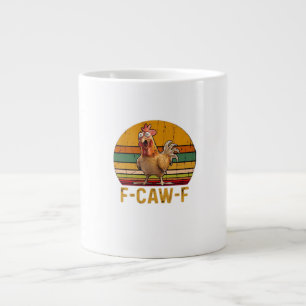 F-Caw-F Chicken Humor Essential Minimal Clean Large Coffee Mug