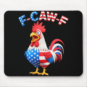 F-caw-f Chicken Humour Quote Rooster Meme Funny Us Mouse Pad