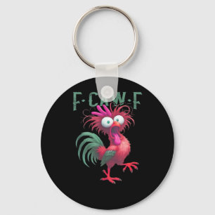 F-Caw-F Chicken Minimal Clean Key Ring