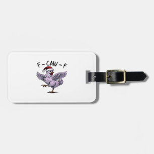 F-Caw-F Chicken Retro Classic Luggage Tag