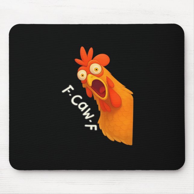 F-Caw-F Chicken Retro Classic Mouse Pad (Front)