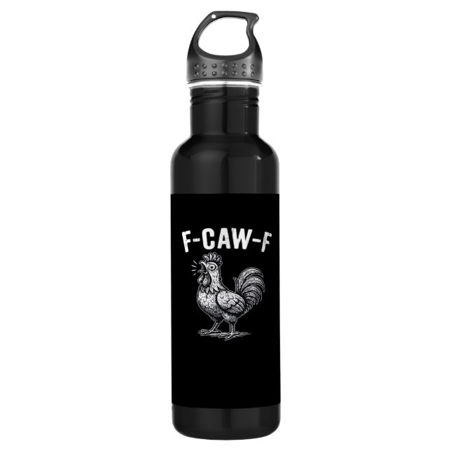 F-Caw-F Chicken Retro Graphic 710 Ml Water Bottle (Front)