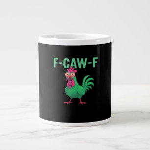 F-Caw-F Chicken Vintage Style Large Coffee Mug