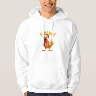 F-Caw-F Christmas Funny Chicken Christmas Essentia Hoodie