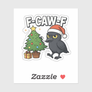 F-caw-f Christmas Raven Crow Xmas Tree Meme 