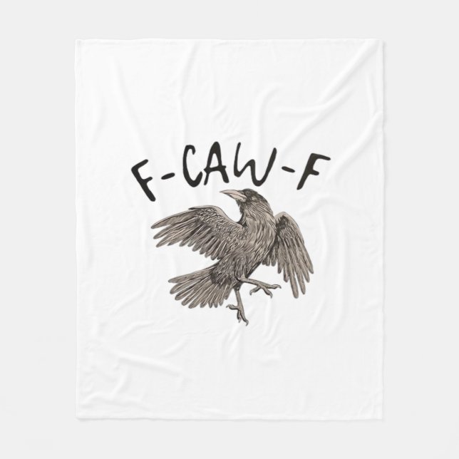 F-Caw-F Classic Aesthetic Casual Fleece Blanket (Front)