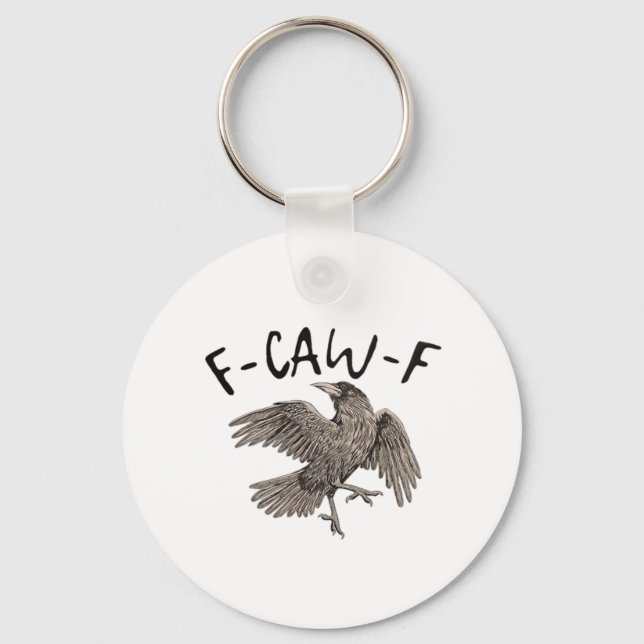 F-Caw-F Classic Aesthetic Casual Key Ring (Front)