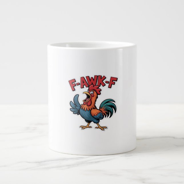 F-Caw-F Classic Cool Unique Large Coffee Mug (Front)