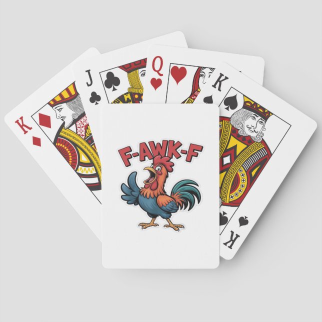 F-Caw-F Classic Cool Unique Playing Cards (Back)