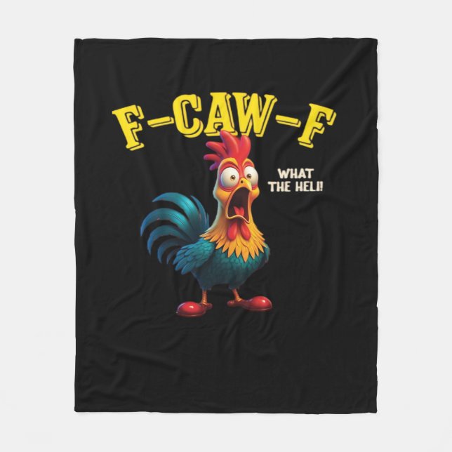 F Caw F Classic Design  Fleece Blanket (Front)