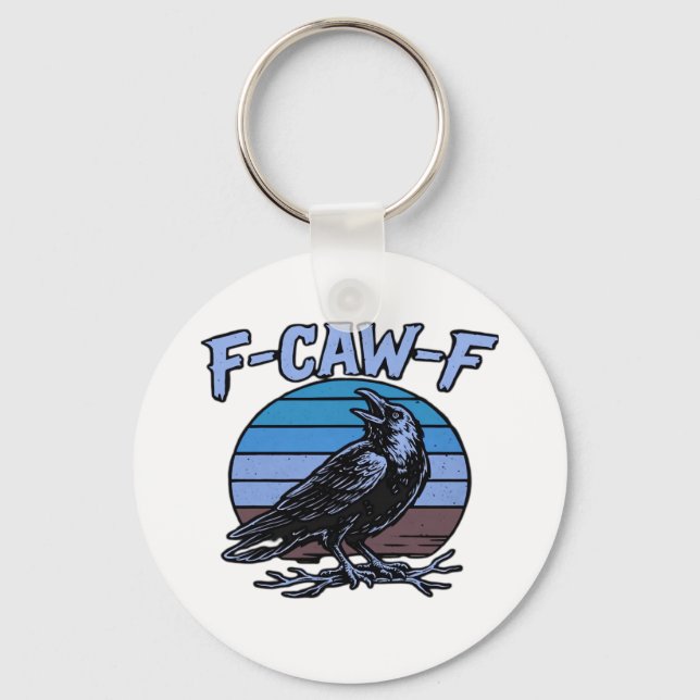 F-Caw-F Classic Funny Retro Key Ring (Front)