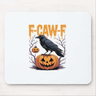 F-Caw-F Classic Halloween Raven Pumpkin Tee - Spoo Mouse Pad
