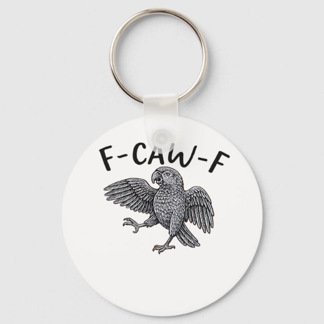 F-Caw-F Classic Minimal Clean Key Ring (Front)