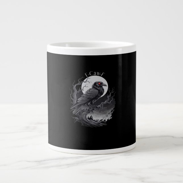 F-Caw-F Classic Minimal Clean Large Coffee Mug (Front)