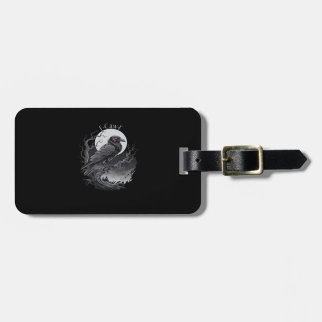 F-Caw-F Classic Minimal Clean Luggage Tag (Front Horizontal)