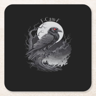 F-Caw-F Classic Minimal Clean Square Paper Coaster