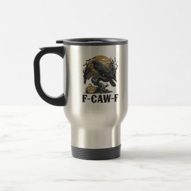 F-Caw-F Classic Minimal Design Travel Mug (Left)