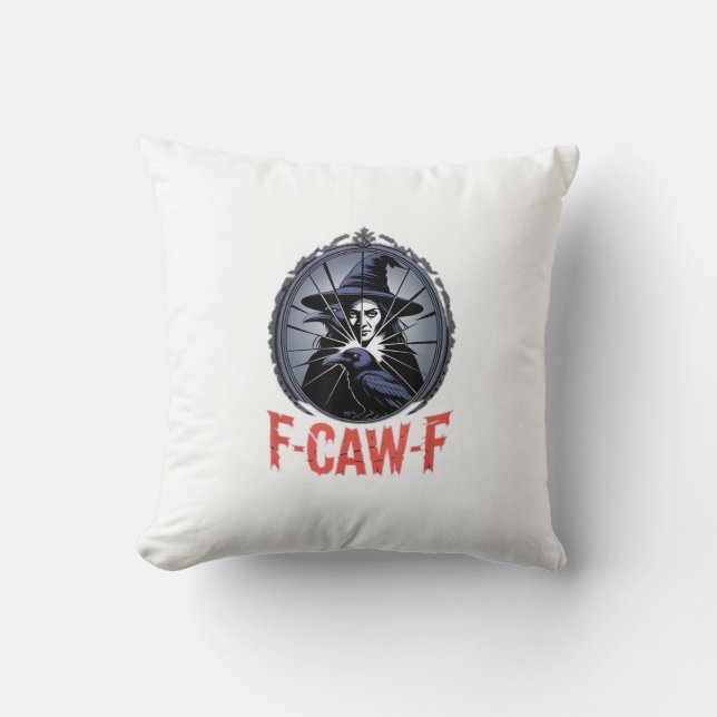 F-Caw-F Classic Retro Graphic Cushion (Front)