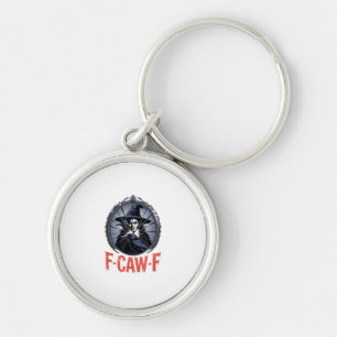 F-Caw-F Classic Retro Graphic Key Ring