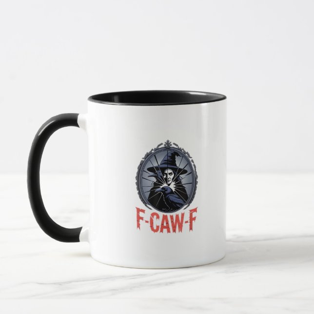F-Caw-F Classic Retro Graphic Mug (Left)